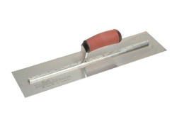 Marshalltown MXS77SDH 18\" x 4 1/2\" Stainless Steel Finishing Trowel - DuraSoft Handle